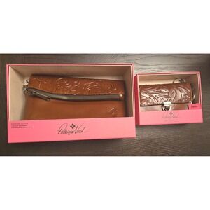 Patricia Nash Foldover Clutch & Mini Lanza Wallet - Florence (Tooled Leather)